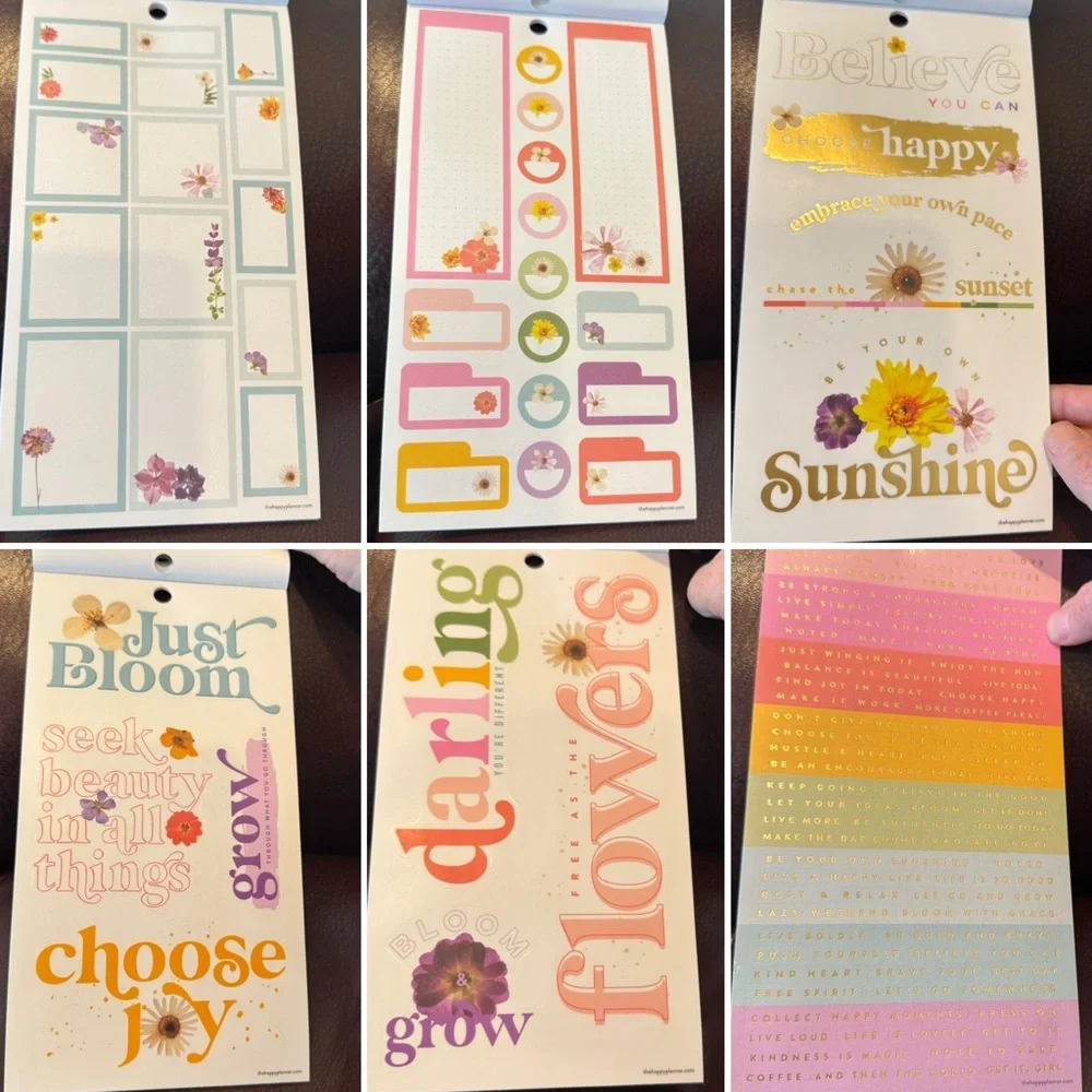 Sophisticated Florals & Pressed Florals Sticker Books by the Happy Planner